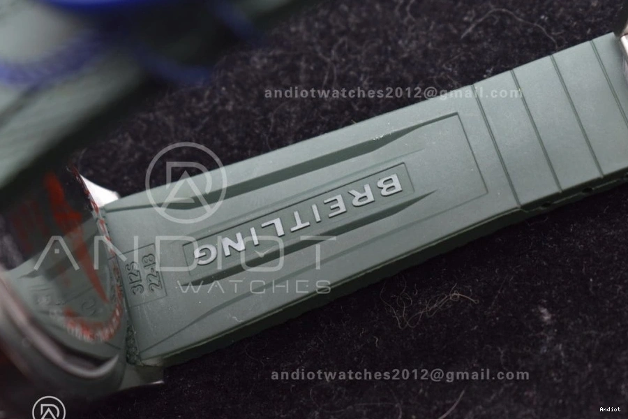 SS Rubber Best A2824 Automatic Dial on Orange Edition 42 Green 1:1 BLSF SuperOcean Strap 1113